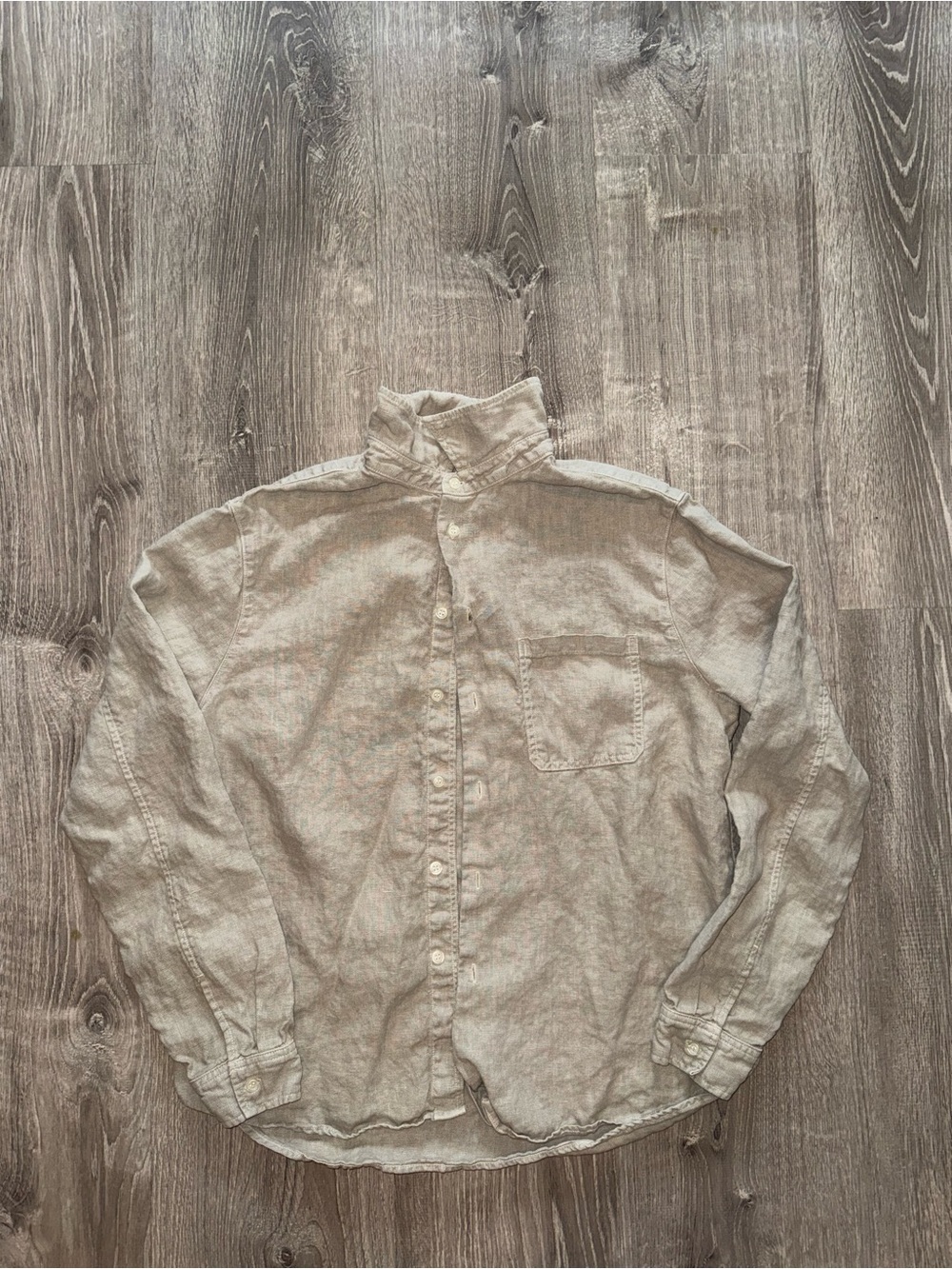 Women’s 100% linen button down shirt